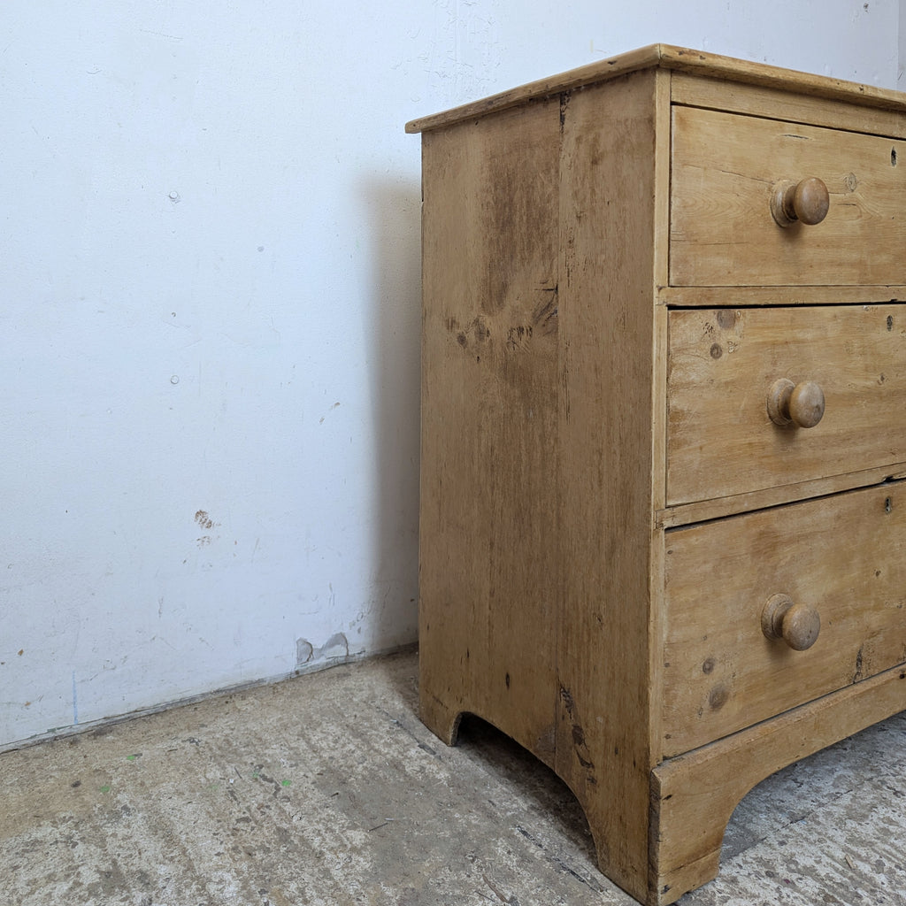 Victorian Pine Three Drawer Chest